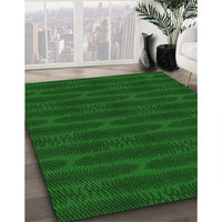 Patterned Green Rug, pat1236grn