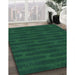 Machine Washable Transitional Deep Emerald Green Rug in a Family Room, wshpat1236lblu