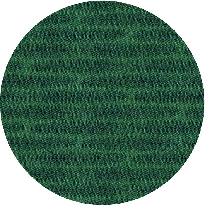 Square Patterned Deep Emerald Green Rug, pat1236lblu
