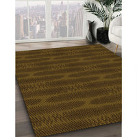 Patterned Dark Bronze Brown Rug, pat1236org