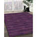 Machine Washable Transitional Purple Lily Purple Rug in a Family Room, wshpat1236pur