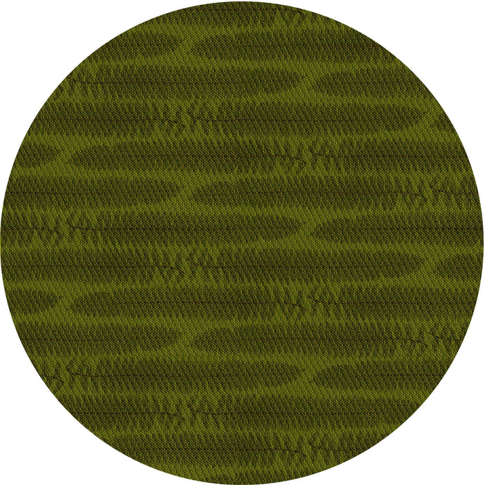 Square Patterned Olive Green Rug, pat1236yw