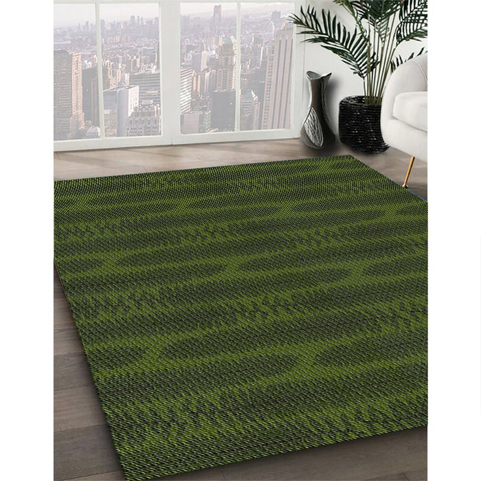 Machine Washable Transitional Dark Forest Green Rug in a Family Room, wshpat1236