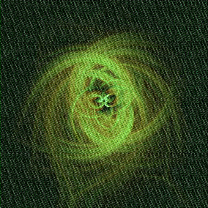 Round Patterned Black Rug, pat1237grn