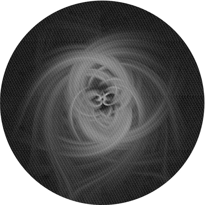 Square Patterned Midnight Gray Rug, pat1237gry