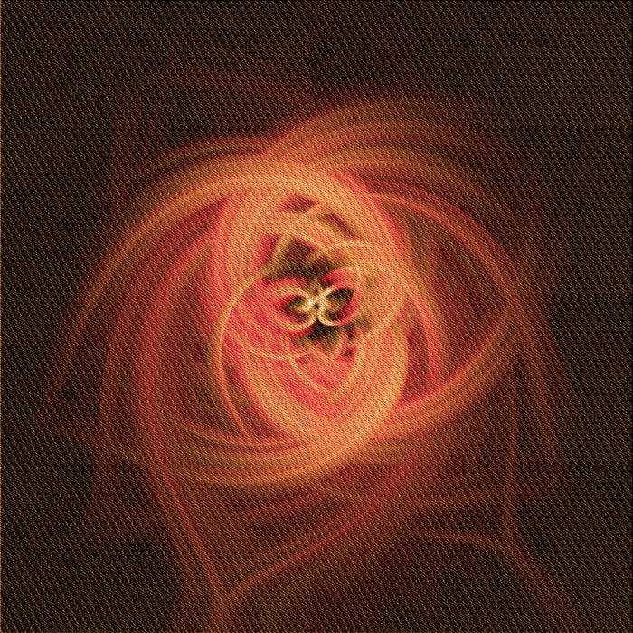 Round Patterned Mahogany Brown Rug, pat1237org