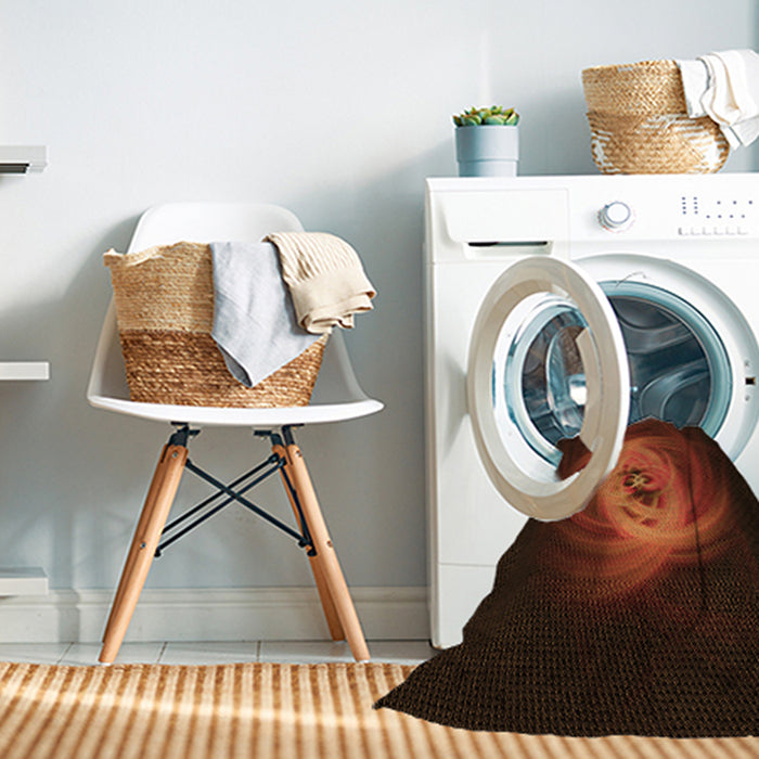 Machine Washable Transitional Mahogany Brown Rug in a Washing Machine, wshpat1237org