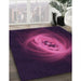 Machine Washable Transitional Dark Magenta Purple Rug in a Family Room, wshpat1237pur