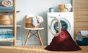 Machine Washable Transitional Maroon Red Rug in a Washing Machine, wshpat1237rd