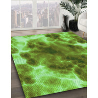 Patterned Green Rug, pat1238grn