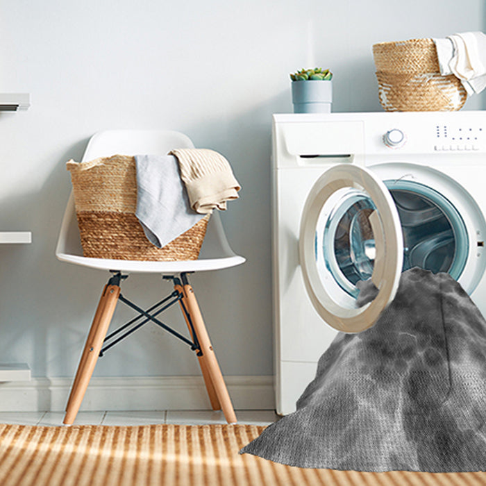 Machine Washable Transitional Grey Gray Rug in a Washing Machine, wshpat1238gry