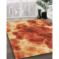 Patterned Orange Rug, pat1238org