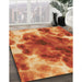 Patterned Orange Rug in Family Room, pat1238org