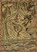 Patterned Orange Gold Rug, pat1239brn