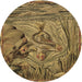 Square Patterned Orange Gold Rug, pat1239brn