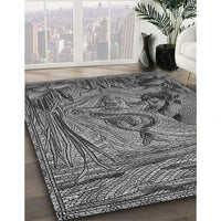 Patterned Dark Gray Rug, pat1239gry