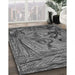 Patterned Dark Gray Rug in Family Room, pat1239gry