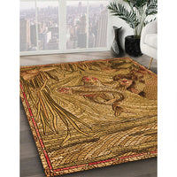 Patterned Red Brown Rug, pat1239org