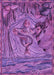 Patterned Dark Magenta Purple Rug, pat1239pur