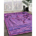 Patterned Dark Magenta Purple Rug in Family Room, pat1239pur