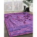 Machine Washable Transitional Dark Magenta Purple Rug in a Family Room, wshpat1239pur