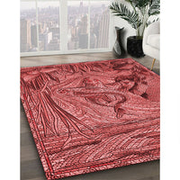 Patterned Red Rug, pat1239rd