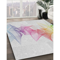 Patterned Off White Beige Novelty Rug, pat123