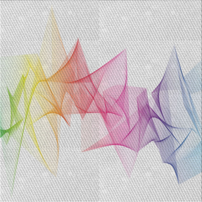 Square Patterned Off White Beige Novelty Rug, pat123