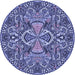 Square Machine Washable Transitional Purple Mimosa Purple Rug in a Living Room, wshpat124blu