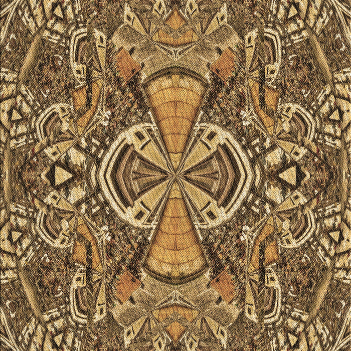 Patterned Golden Gold Rug, pat124brn