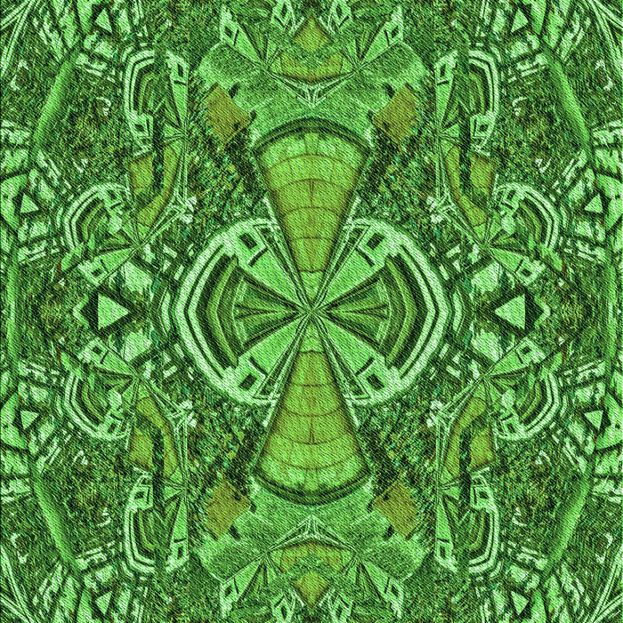 Patterned Deep Emerald Green Rug, pat124grn