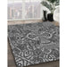 Machine Washable Transitional Dark Gray Rug in a Family Room, wshpat124gry