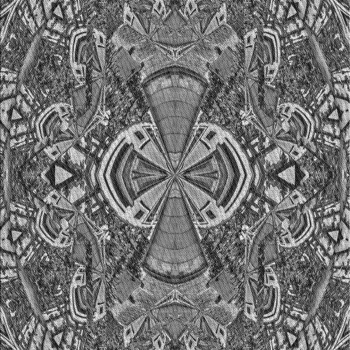 Patterned Dark Gray Rug, pat124gry