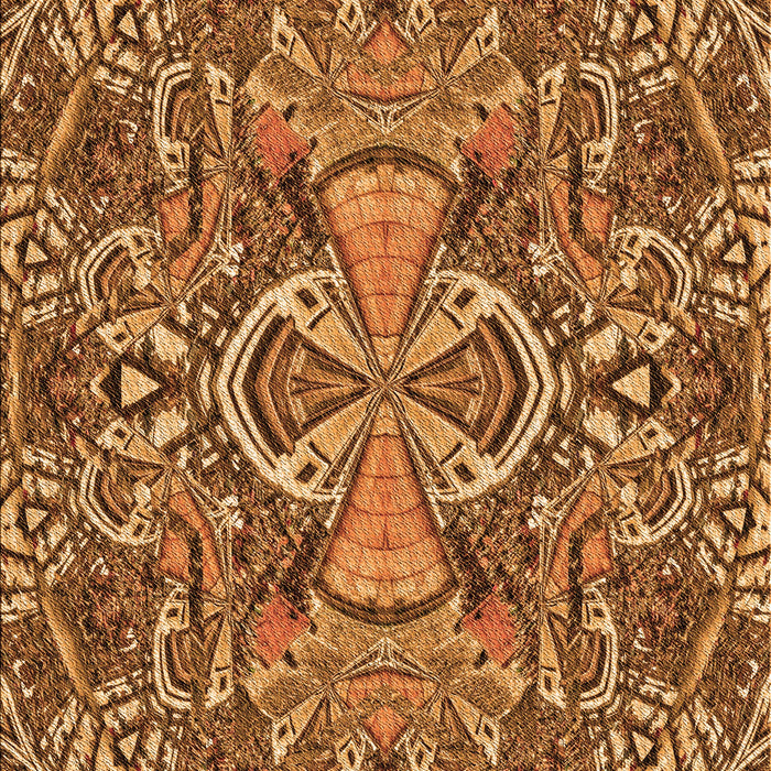 Patterned Orange Rug, pat124org