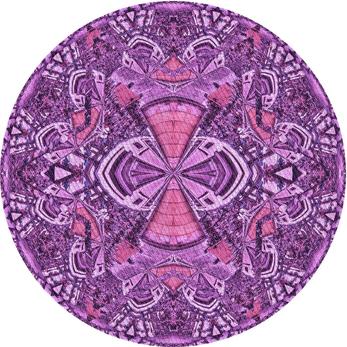 Square Patterned Dark Magenta Purple Rug, pat124pur