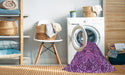 Machine Washable Transitional Dark Magenta Purple Rug in a Washing Machine, wshpat124pur