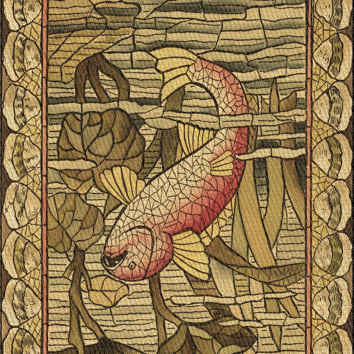 Machine Washable Transitional Yellow Rug, wshpat1240brn