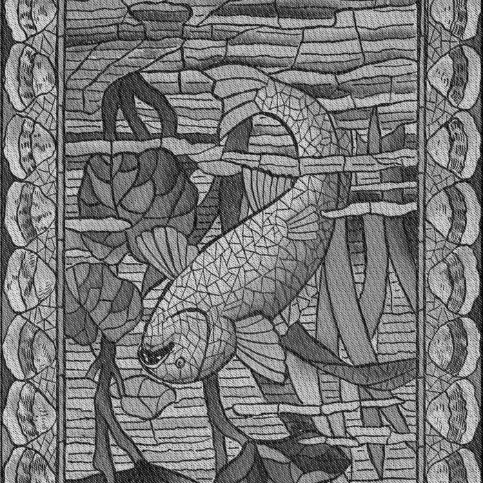 Patterned Dark Gray Rug, pat1240gry