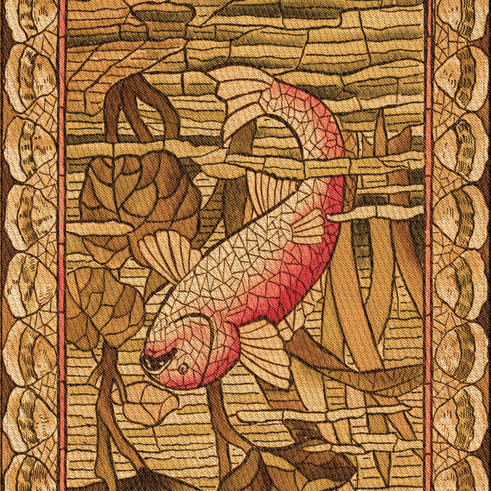 Machine Washable Transitional Saddle Brown Rug, wshpat1240org