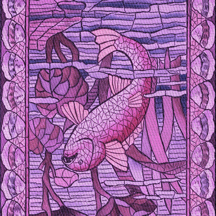 Patterned Dark Magenta Purple Rug, pat1240pur