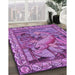 Machine Washable Transitional Dark Magenta Purple Rug in a Family Room, wshpat1240pur