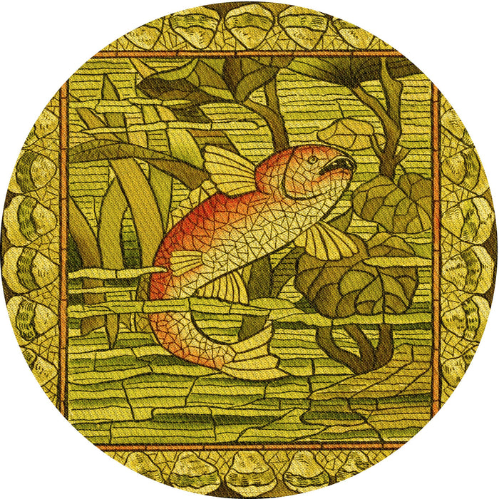 Square Machine Washable Transitional Dark Bronze Brown Rug in a Living Room, wshpat1240yw