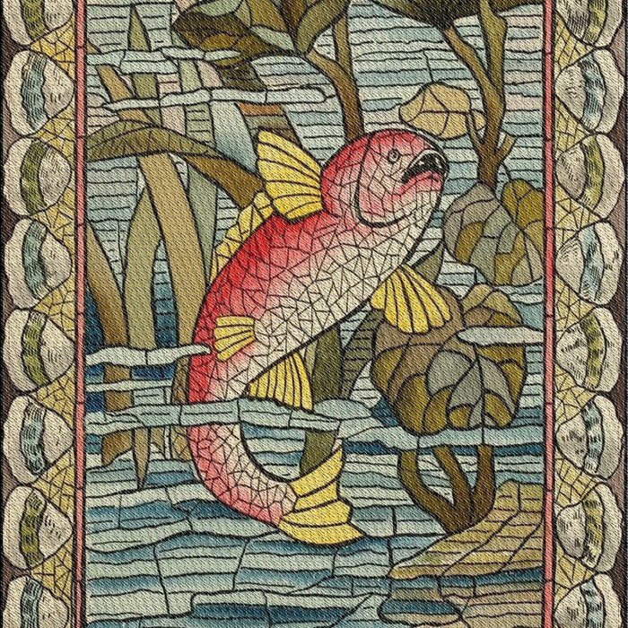 Machine Washable Transitional Milk Chocolate Brown Rug, wshpat1240