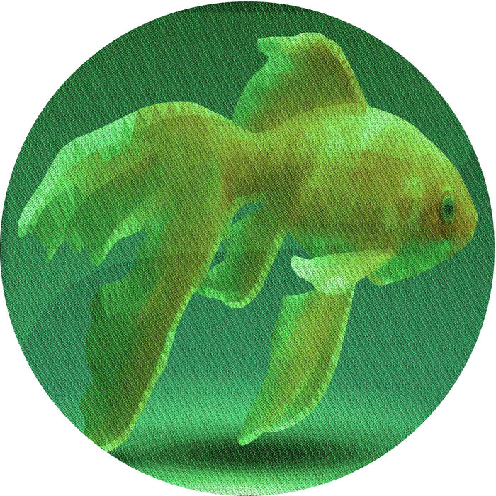 Square Patterned Green Rug, pat1241grn