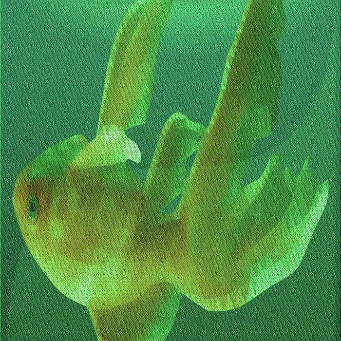 Patterned Green Rug, pat1241grn