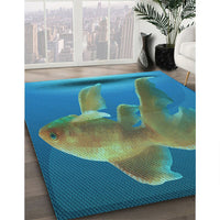 Patterned Blue Rug, pat1241lblu