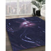 Patterned Night Blue Rug in Family Room, pat1242blu