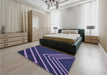 Patterned Light Purple Rug in a Bedroom, pat1243blu