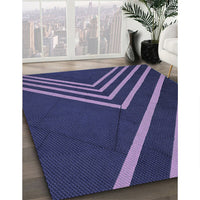 Patterned Light Purple Rug, pat1243blu