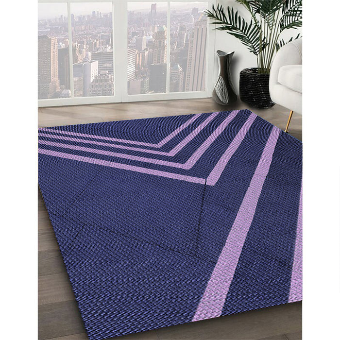 Machine Washable Transitional Light Purple Rug in a Family Room, wshpat1243blu